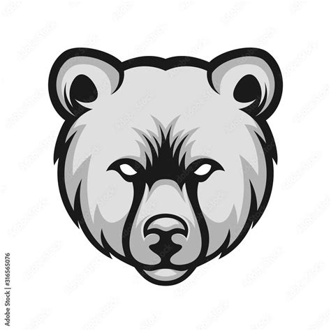 Head Bear mascot logo, Bear logo vector template Stock Vector | Adobe Stock