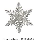 Photo of Blue glitter Christmas snowflake decorations | Free christmas images