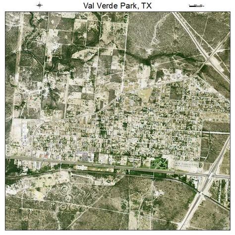 Aerial Photography Map of Val Verde Park, TX Texas