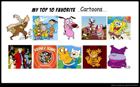 10 Favorite Cartoons Meme by TandP on DeviantArt