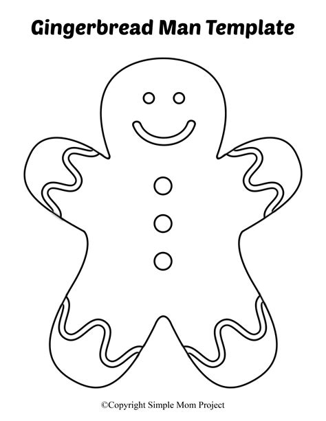 Festive Gingerbread Man Templates for Holiday Crafts and Coloring