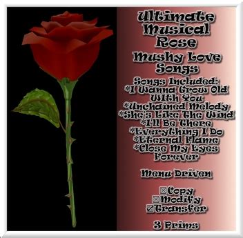 Second Life Marketplace - Ultimate Musical Rose - Mushy Love Songs