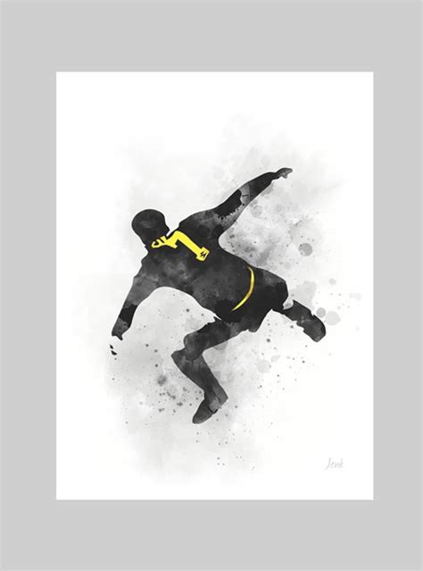 Eric Cantona Kung Fu Kick ART PRINT Manchester United, Football, Sport ...