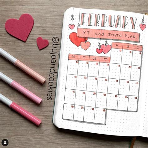 25+ Best February Bullet Journal Valentines Ideas - The Smart Wander