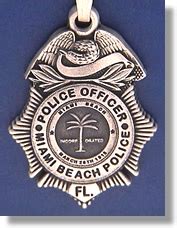 Miami Beach, Florida Police Badge Charms