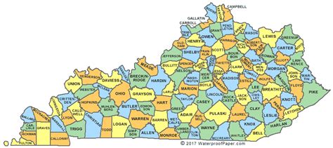 Printable Kentucky Maps | State Outline, County, Cities