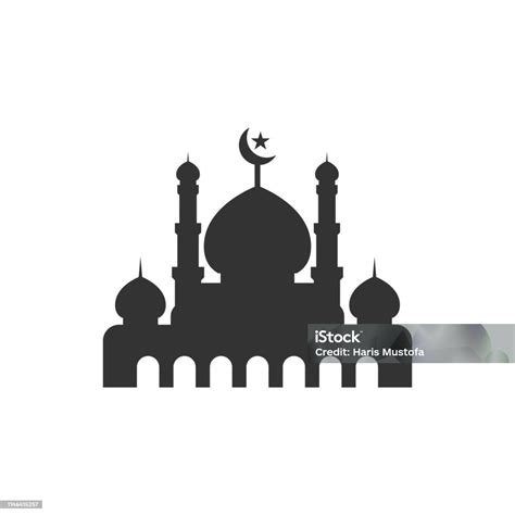 Mosque Silhouette Graphic Design Template Vector Stock Illustration ...