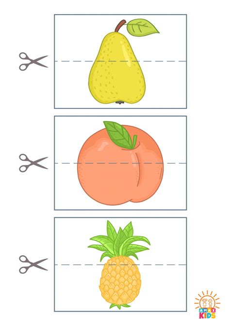 Printable Fruits and Vegetables Puzzle for Kids | Amax Kids