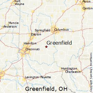 Greenfield Ohio Map | Zip Code Map