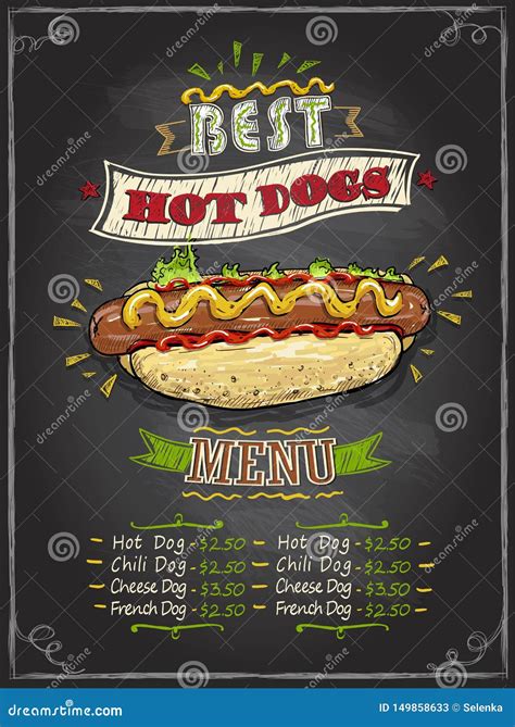 Hot Dog Bar Menu Printables - Printable Templates