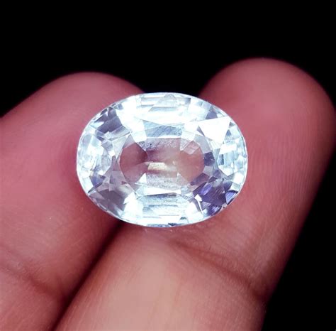 9.82 Ct Loose Gemstone Natural White Sapphire Birthstone for - Etsy