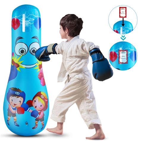 Nosii Kids Inflatable Punching Bag Free Standing Boxing Punching Bag for Exercise Stress Relief ...