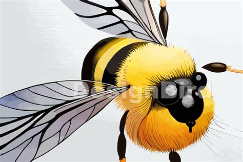 Cute Bee Watercolor Illustration Graphic by Designbird · Creative Fabrica