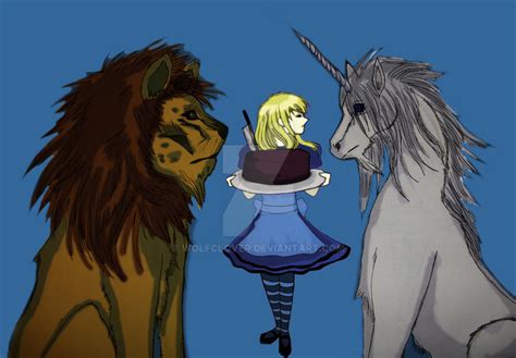 Alice, the lion and Unicorn by Wolfclover on DeviantArt