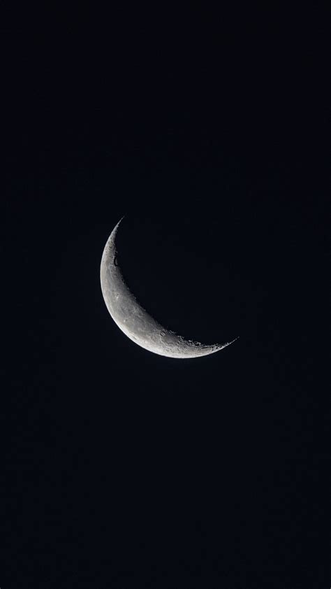 Download wallpaper 1080x1920 crescent, moon, black, minimalism samsung galaxy s4, s5, note, sony ...