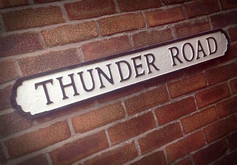 Bruce Springsteen Inspired Thunder Road Faux Cast Iron Street