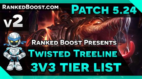 3v3 Tier List 5.24 - Twisted Treeline - LoL - RankedBoost