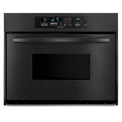 KitchenAid Architect 24-in Self-Cleaning Convection Single Electric Wall Oven (Black) at Lowes.com