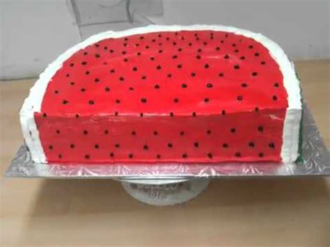 Watermelon Slice Cake - YouTube