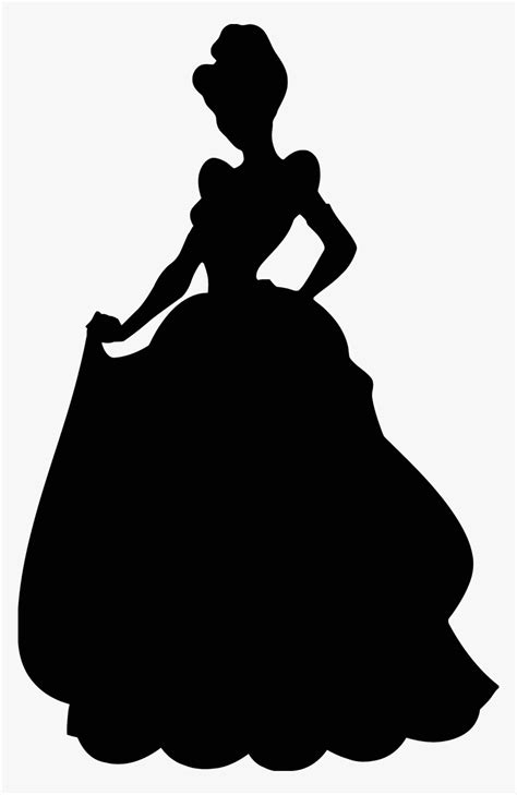 Clip Art Cinderella Silhouette Png - Cinderella Disney Princess Silhouette, Transparent Png ...