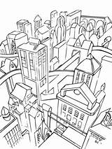 Coloring Page Of City Pages sketch template