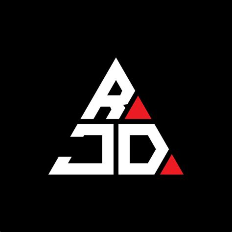 RJD triangle letter logo design with triangle shape. RJD triangle logo design monogram. RJD ...