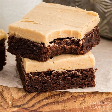 Fudge Brownies With Peanut Butter Frosting | TheBestDessertRecipes.com