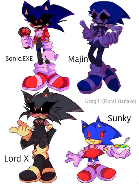 Sonic EXE characters but genderbent | Cute drawings, Character art, Sonic art