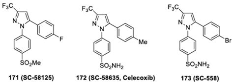 Some examples of pyrazole derivatives (171, 172, 173). | Download ...