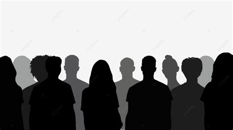 Silhouette Of People Or Audience, Silhouette, People, Audience PNG Transparent Clipart Image and ...