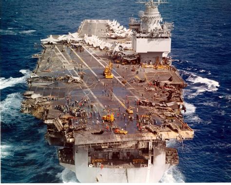 USS Enterprise CVAN 65 during the fire occurred on January 14, 1969 | Navy aircraft carrier ...