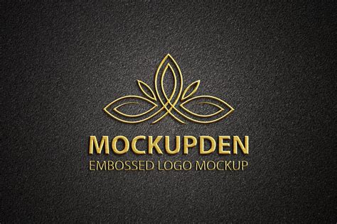 Embossed Logo Mockup Free PSD Template - Mockup Den