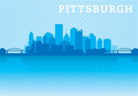 Pittsburgh Skyline Vector 91966 Vector Art at Vecteezy