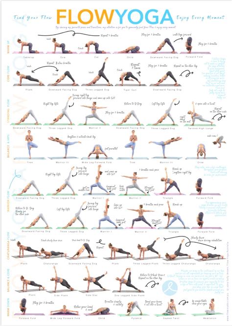 Buy Flow Yoga : Wall chart for Stretching and Exercise: Instructional for yoga workout, a flow ...