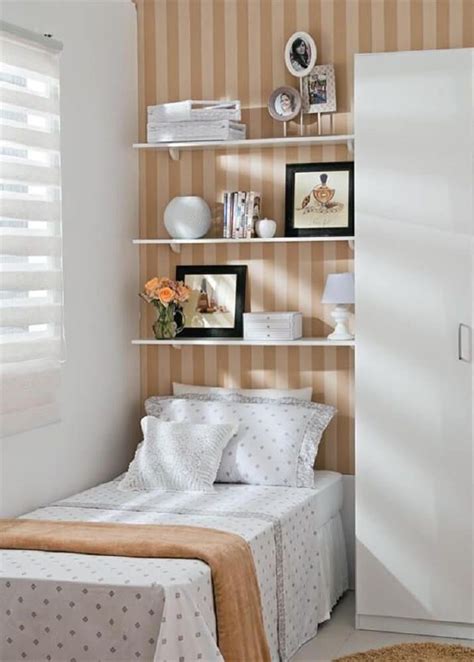 Prateleiras para Quarto: + 60 Modelos para Decorar e Organizar | Quarto de solteiro pequeno ...