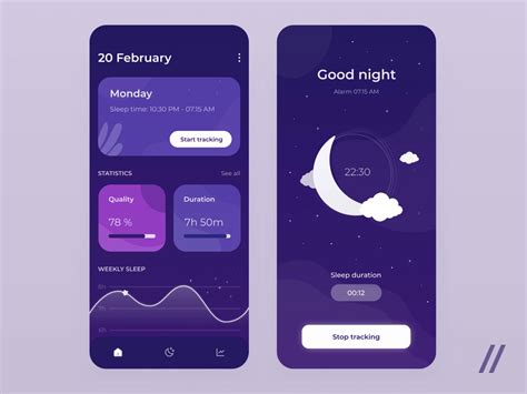 Sleep Tracker App by Purrweb UI/UX Agency on Dribbble