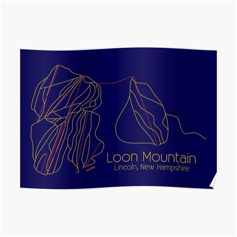 "Loon Mountain Trail Map" Poster by ChasingGnarnia | Redbubble