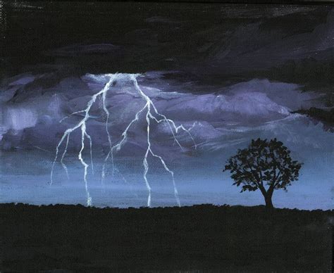 Storm - acrylic painting of lightning. | Erinn's Artwork | Pinterest | Acrylic paintings ...