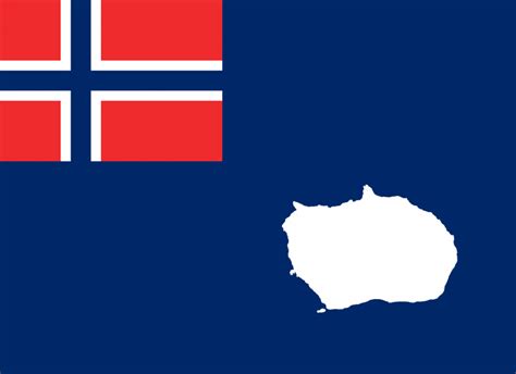 Flag Of Bouvet Island - An Uninhabited Volcanic Island