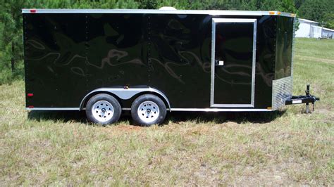 7x16 V Nose Black Trailer ID: 2570 - Xtra Tuff Trailers