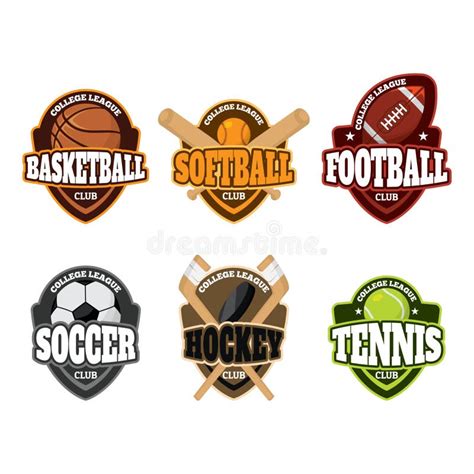 Set of Sports Club Logo Elements. Vector Illustration Decorative Design ...