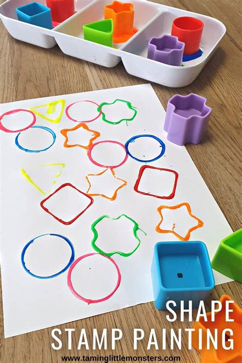 Shape Stamp Painting for Toddlers and Preschoolers. A great arts and ...