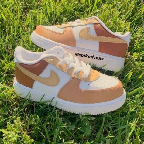 Custom 3 Shades of Brown- Air Force 1s-Men/Women | THE CUSTOM MOVEMENT ...