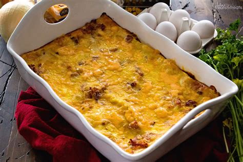 Ham & Cheese Overnight Breakfast Lasagna Recipe - Julie's Eats & Treats