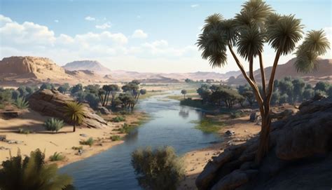 Premium Photo | Nile river of egypt illustration