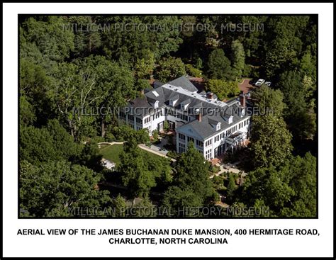 Aerial view of The James Buchanan Duke Mansion, 400 Hermitage Road ...