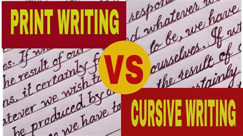 Print writing style Vs Cursive writing style // Non cursive Vs Cursive English handwriting - YouTube