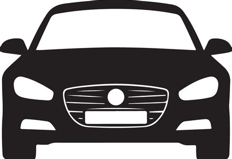 Silhouette of car, small auto icon, outline, black color silhouette ...