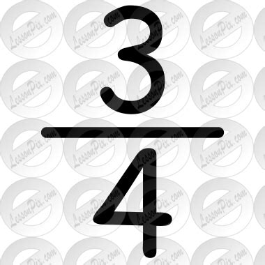 Three Fourths Picture for Classroom / Therapy Use - Great Three Fourths ...