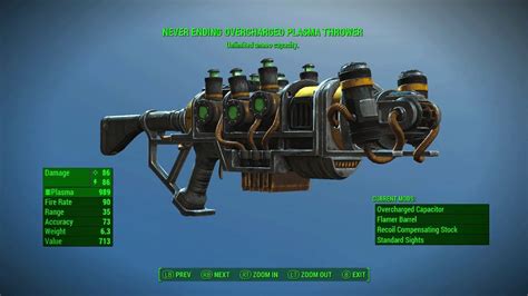 Fallout 4 - NEVER ENDING PLASMA THROWER (Rare Legendary Plasma Rifle) - YouTube